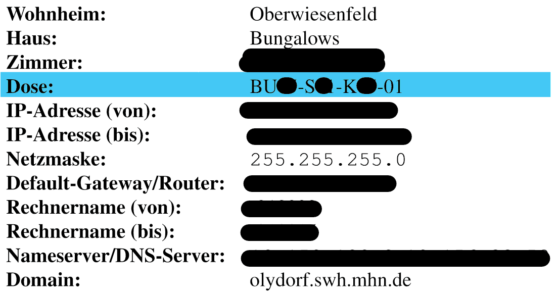 The exact port is specified on the IP-sheet.